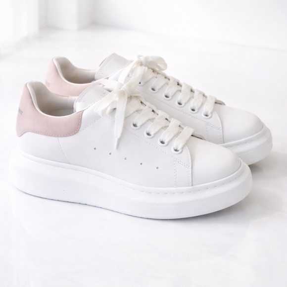 Alexander McQueen Shoes - Alexander McQueen Women's Oversized Suede Heel Detail Sneakers